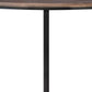 Rome 55 Inch Sofa Table Black Wrought Iron Base Brown Solid Pine Wood By Casagear Home BM307417