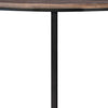 Rome 55 Inch Sofa Table Black Wrought Iron Base Brown Solid Pine Wood By Casagear Home BM307417