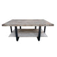 Nijo 50 Inch Coffee Table Sturdy Mango Wood Distressed Sand Brown Finish By Casagear Home BM307436