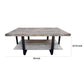 Nijo 50 Inch Coffee Table Sturdy Mango Wood Distressed Sand Brown Finish By Casagear Home BM307436