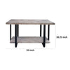 Nijo 55 Inch Sofa Console Table Solid Mango Wood Shelf Distressed Gray By Casagear Home BM307439