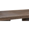 Ino 50 Inch Coffee Table Mango Wood Rustic Brown Round Pedestal Stand By Casagear Home BM307452