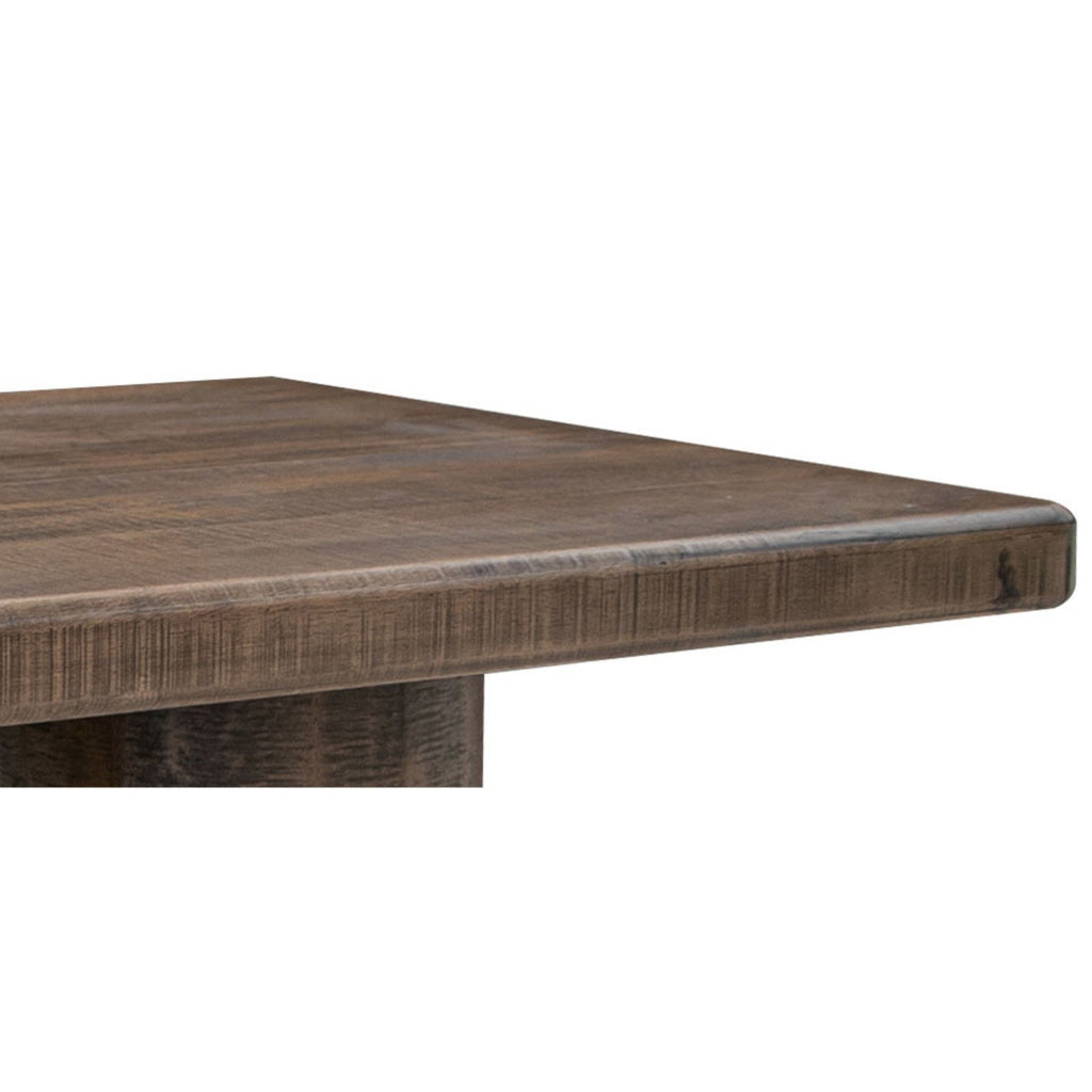 Ino 50 Inch Coffee Table Mango Wood Rustic Brown Round Pedestal Stand By Casagear Home BM307452