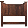 Bry King Size Bed Pine and Mango Wood Panel Headboard Rustic Brown By Casagear Home BM307461