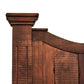 Bry King Size Bed Pine and Mango Wood Panel Headboard Rustic Brown By Casagear Home BM307461