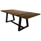 Ross 78 Inch Dining Table, Triangular Trestle Legs, Brown Mango Wood Top By Casagear Home