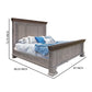 Zen King Size Bed Crown Molded Trim Details Weathered Gray Finish By Casagear Home BM307486