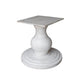 Ive 59 Inch Dining Table Pedestal Base Round Top Classic White and Brown By Casagear Home BM307493