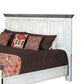 Feyi Queen Size Bed Clean Rustic Headboard and Footboard White Gray By Casagear Home BM307495