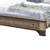 Fena King Size Bed Round Black Nailheads Distressed Wood Multicolor Brown By Casagear Home BM307498