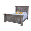 Siya King Size Bed Clean Rustic Headboard and Footboard Gray Finish By Casagear Home BM307501