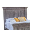 Siya King Size Bed Clean Rustic Headboard and Footboard Gray Finish By Casagear Home BM307501