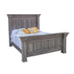 Siya King Size Bed, Clean Rustic Headboard and Footboard, Gray Finish By Casagear Home