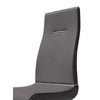 Jon 22 Inch Dining Chair Set of 2 Cantilever Dark Gray Faux Leather By Casagear Home BM307509