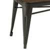 Gina 40 Inch Bench Smooth Wood Seating Strong Metal Frame Dark Gray By Casagear Home BM307518