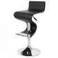 Cruze 22-30 Inch Adjustable Swivel Counter Height Stool Wave Curves Black By Casagear Home BM307536