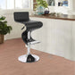 Cruze 22-30 Inch Adjustable Swivel Counter Height Stool Wave Curves Black By Casagear Home BM307536