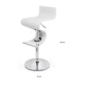 Cruze 22-30 Inch Adjustable Swivel Counter Height Stool Wave Curves White By Casagear Home BM307537