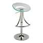 Vera 19-29 Inch Counter Height Stool Round Swivel Adjustable Chrome Clear By Casagear Home BM307541