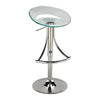 Vera 19-29 Inch Counter Height Stool Round Swivel Adjustable Chrome Clear By Casagear Home BM307541