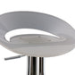 Vera 19-29 Inch Counter Height Stool Round Swivel Adjustable Chrome White By Casagear Home BM307542