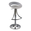 Vera 19-29 Inch Counter Height Stool Round Swivel Adjustable Chrome White By Casagear Home BM307542