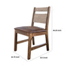 Fena 17 Inch Dining Chair Rustic Solid Wood Distressed Brown Finish By Casagear Home BM307557