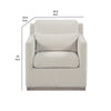 Liv 36 Inch Accent Chair Cushioned Seat Track Arms Off White Taupe By Casagear Home BM307559