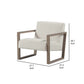 Cvi 31 Inch Armchair Cushioned Seat Taupe Framed Legs Beige Upholstery By Casagear Home BM307563