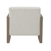 Cvi 31 Inch Armchair Cushioned Seat Taupe Framed Legs Off White Finish By Casagear Home BM307564