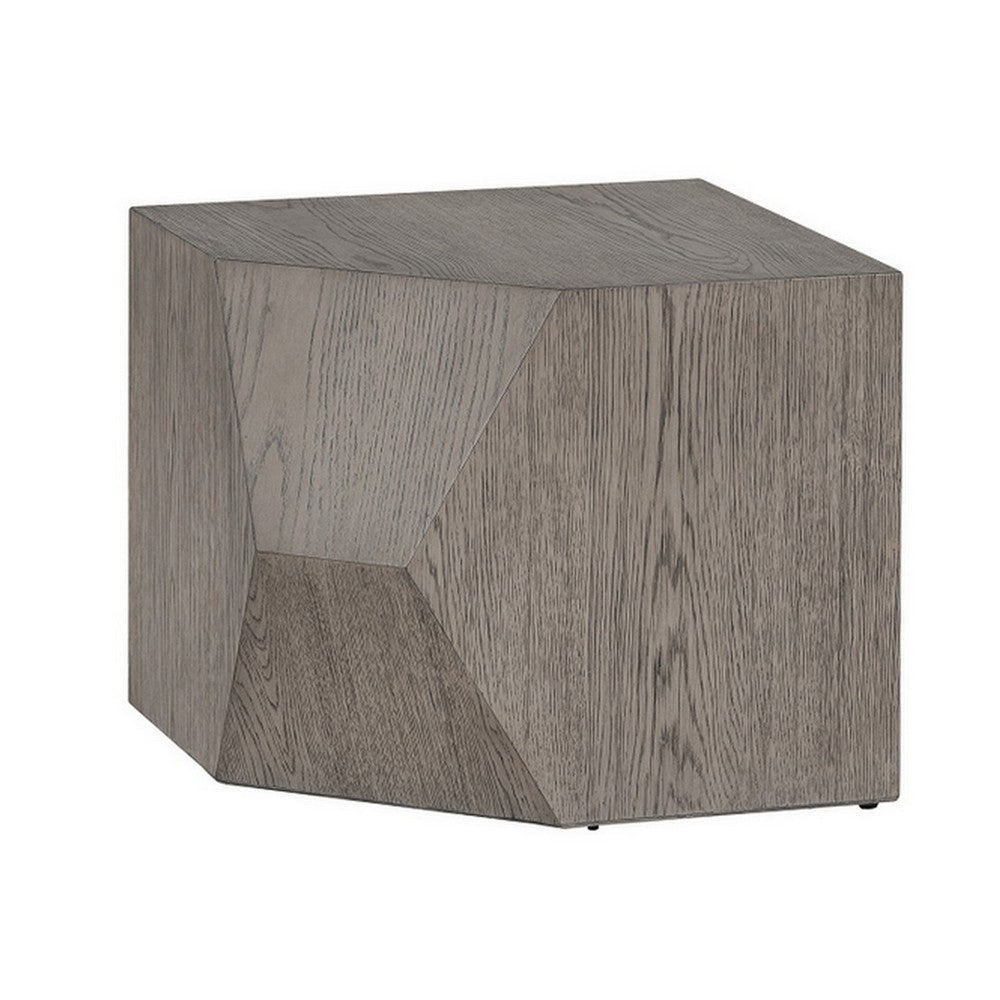 20 Inch Modular Coffee Table Geometric Angled Style Rustic Ash Oak Finish By Casagear Home BM307565