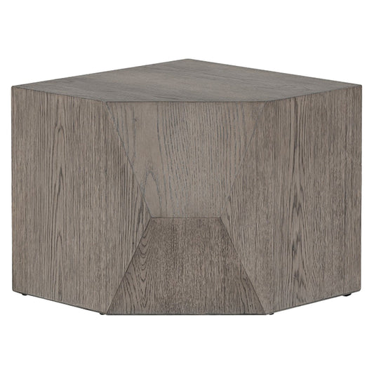 20 Inch Modular Coffee Table Geometric Angled Style Rustic Ash Oak Finish By Casagear Home BM307565