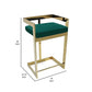 Dok 30 Inch Barstool Cantilever Seat Gold Stainless Steel Base Green By Casagear Home BM307567