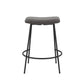 Ast 26 Inch Set of 2 Counter Height Stools Saddle Seat Black Metal Gray By Casagear Home BM307572