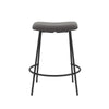 Ast 26 Inch Set of 2 Counter Height Stools Saddle Seat Black Metal Gray By Casagear Home BM307572