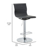 Beli 24-31 Inch Barstool Chair Set of 2 Adjustable Height Chrome Black By Casagear Home BM307577