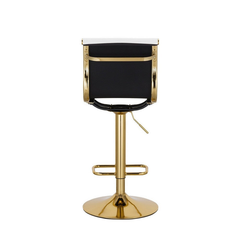 Beli 24-31 Inch Barstool Chair Set of 2 Adjustable Height Gold Black By Casagear Home BM307578