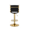 Beli 24-31 Inch Barstool Chair Set of 2 Adjustable Height Gold Black By Casagear Home BM307578