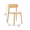 Qin 20 Inch Dining Side Chair Set of 4 Contoured Back Curved Seat Yellow By Casagear Home BM307582