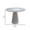 Nasa 36 Inch Modern Dining Table Round Lacquer Surface Pedestal Base By Casagear Home BM307586