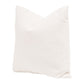 22 Inch Set of 2 Boucle Accent Throw Pillows, Down Fill, White  Poly Linen By Casagear Home