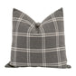 Veya 22 Inch Set of 2 Accent Throw Accent Pillows Down White Plaid Gray By Casagear Home BM308538