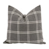 Veya 22 Inch Set of 2 Accent Throw Accent Pillows Down White Plaid Gray By Casagear Home BM308538