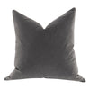 22 Inch Set of 2 Accent Throw Throw Pillows Down Fill Gray Velvet By Casagear Home BM308539