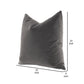 22 Inch Set of 2 Accent Throw Throw Pillows Down Fill Gray Velvet By Casagear Home BM308539