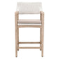 Uto 28 Inch Outdoor Counter Stool Chair White Rattan Woven Light Gray By Casagear Home BM308553