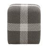 Huma 18 Inch Indoor Outdoor Accent Cube White Gray Rope Woven Upholstery By Casagear Home BM308559