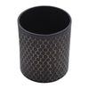 19 23 Inch Planters on Iron Stands Set of 2 Honeycomb Patterns Black By Casagear Home BM308578