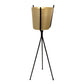 32 Inch Planter Sleek Tripod Legs Modern Style Gold and Black Iron By Casagear Home BM308582