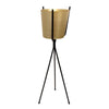 32 Inch Planter Sleek Tripod Legs Modern Style Gold and Black Iron By Casagear Home BM308582